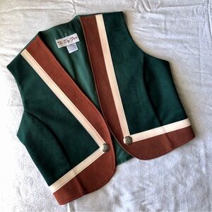 Green Suede Leather Vest